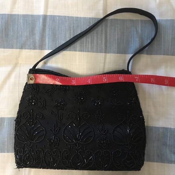 Vintage Little Black Evening Bag - Picture 7 of 8